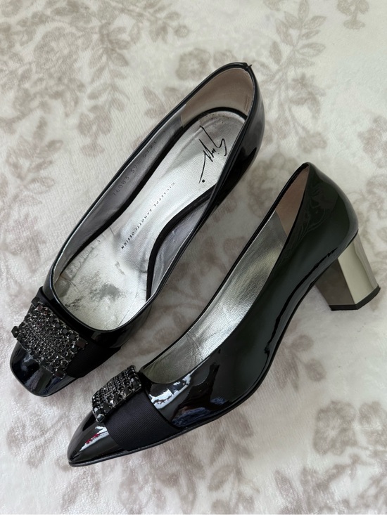 Giuseppe Zanotti Shoes - Giuseppe Zanotti Design Patent Leather Pumps with Crystal Embellished Buckle